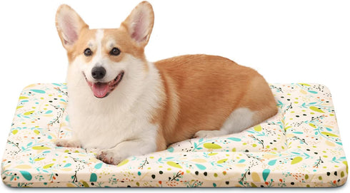 Magic Dog Random Color Medium Dog Bed Dog Crate Bed Crate Pad, Super Soft Pancake Style Dog Bed Mat Kennel Pad for Dogs, Ideal for Pet Beds Machin...
