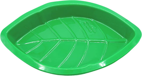 4E's Novelty Palm Leaf Party Serving Tray Plastic - Luau Candy Snack Tray Food Holder, Buffet Plates for Jungle Safari Hawaiian Party Supplies Din...