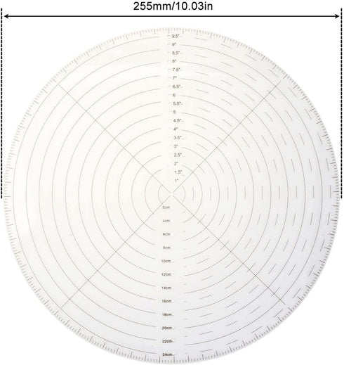 10" Round Center Finder Compass for Wood Turners Lathe Work, Clear Acrylic for Drawing Maker Circles, Wood Turning For Locating Center woodworking...