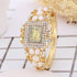Weicam Women Bracelet Square Dial Quartz Bangle Wrist Watch Lady Diamond Pearl Jewelry Watches Gold Color...
