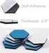 8 Pcs Hexagon Felt Bulletin Board Tiles, Self Adhesive Felt Pin Board Wall Tiles for Photos, Pictures, Memos (Cyanine)...