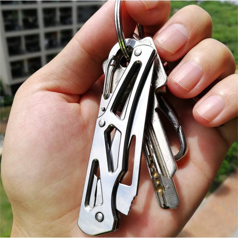 6 Pack Stainless Steel Self-Defense Folding Knife With Key Ring, Outdoor Survival Pocket Knife, Easy To Everyday Carry Small Knife...
