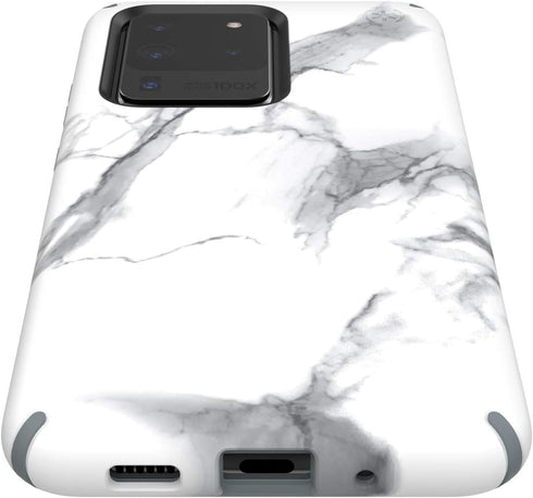 Speck Products Presidio Inked Samsung Galaxy S20 Ultra Case, CarraraMarble Matte/Grey...