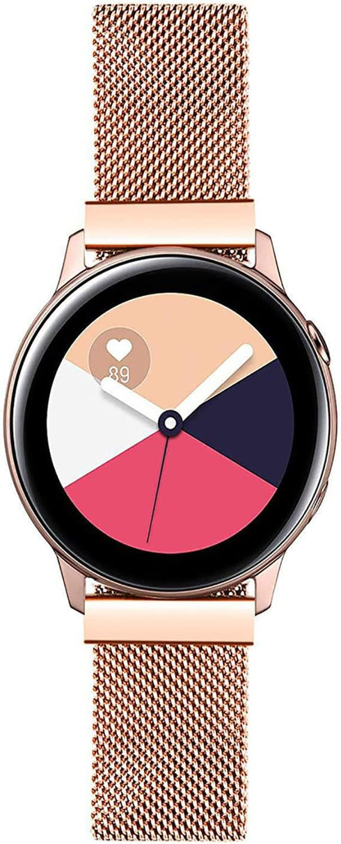 Compatible with Galaxy Watch 3 45mm/Samsung Galaxy Watch 46mm/Gear S3 Frontier/Classic Band, 22mm Stainless Steel Strap Replacement for Pro/Samsun...