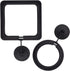 OIIKI 2 Pack Fish Feeding Ring, Aquarium Fish Floating Food Feeder, Square Shape with Suction Cup(Black)...