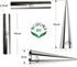 NewlineNY Stainless Steel 10 Pcs FROMAGE POURERS TUBES SET, 6 Circular + 4 Cone Cannoli Pastry Forms...