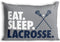 ChalkTalkSPORTS Eat Sleep Lacrosse Pillowcase for Guys | Home Decor | Gray...