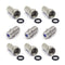 VCE Coaxial Cable Connector 6 Pcs with 3 Pcs Combined Format, 3GHz Coax Coupler for Coaxial Cable Extension, TV Cable Repair, Nickel Plated TV Cab...