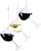Kurt Adler D2991 Set of 3, 2 Red Wine and 1 White Wine 4" Hanging Glass Ornaments...