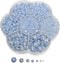 Chenkou Craft 3000PCS 1 Box Blue Round Flatback Imitation Half Pearls Bead Loose Beads Gem (Blue Half Ball)...