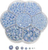 Chenkou Craft 3000PCS 1 Box Blue Round Flatback Imitation Half Pearls Bead Loose Beads Gem (Blue Half Ball)...