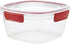 Rubbermaid Easy Find Lids 14-Cup Food Storage Container, Clear with Red Tabs...