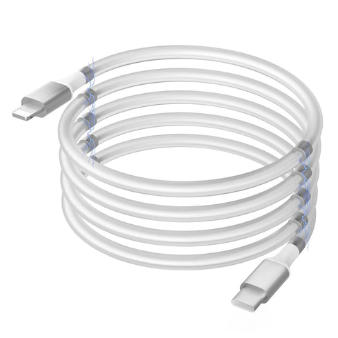 for USB C to Lightning Magnetic Charging Cable (3.3ft) Tangle-Free Charging Cable Surrounded Magnets Easy Storage Hassle-Free Handling Fast Charge...