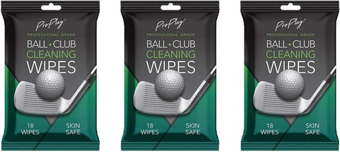 Ball & Club Cleaning Wipes | Powerful Cleaner Removes Dirt, Grass, and Sand | Convenient, Resealable Pack - Unscented 3 Pack...