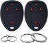 2Pcs Silicone 4 Buttons Key Fob Cover Remote Case Keyless Protector Compatible with Chevrolet Silverado Suburban Tahoe Traverse GMC Acadia Savana ...