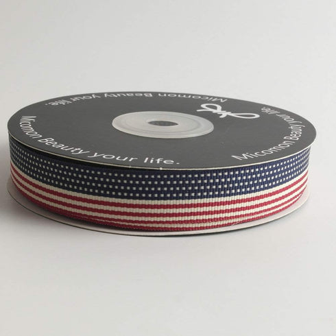 5/8" American Flag Stripes Printed Polyester Grosgrain Ribbons15-Yards Per Spool DIY 4th of July Independance Day Decoration...