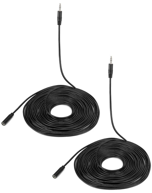 QWORK 3.5mm Audio Extension Cable - 20ft (6m) TRS Female to Male for Headphones, Microphones - Professional Grade - Clear Audio Signal...