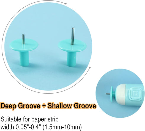 2 in 1 Quilling Slotted Tool Paper Rolling Electric Pen for General Quilling Paper Strips and Wider Paper Strips...