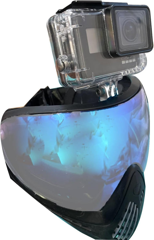 for Goggle Camera Base - Paintball Face Mask Mount Bracket Clamps?Silver?...