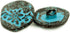 Bezelry 10 Pieces Hexagon Vine Flower Metal Shank Buttons. 20mm (3/4 inch) (Green Patina Varnished)...