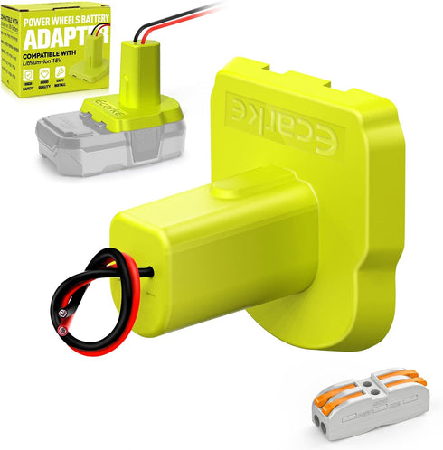 Ecarke for Power Wheels Adaptor for Ryobi 18V One+ P108 P107 P102 Battery Dock Power Connector RC Toy & Car,e-Bike 12 Gauge Robotics ?with Wire Te...