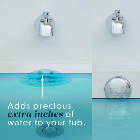 SlipX Solutions Bottomless Bath | Overflow Drain Cover for Tub | Best Gifts for Mom, Spa & Bath Accessories | Drain Block, Water Stopper Plug | Ba...
