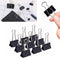 Black Binder Clips, 72 Pack, 1 Inch, Standard 25mm Clamps, Black, Medium Clips, Medium Binder Paper Clips, Medium Size, Medium Paper Clips, Office...