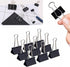 Black Binder Clips, 72 Pack, 1 Inch, Standard 25mm Clamps, Black, Medium Clips, Medium Binder Paper Clips, Medium Size, Medium Paper Clips, Office...
