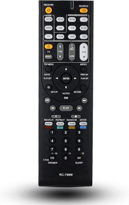 Replacement Remote Control for Onkyo TX-NR737 TX-NR717 RC-881M TX-NR414 HT-RC660 TX-SR606S TX-SR507 TX-SR507S HT-S5500 TX-NR838 Receiver...