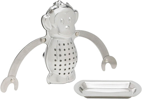 HIC Harold Import Co. HIC Tea Infuser with Drip Tray, Single, Monkey...