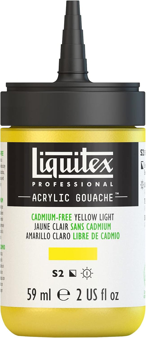 Liquitex Professional Acrylic Gouache, 2-oz (59ml) Bottle, Cadmium-Free Yellow Light...