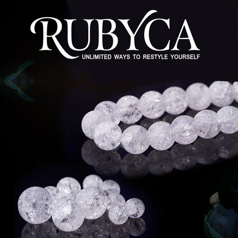 RUBYCA Assorted Mixed Round Druk Crackle Czech Crystal Glass Beads for Jewelry Making (4mm, 100pcs)...
