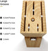Wooden Knife Block Countertop Knife Holder Knife Organizer with Scissors-Slot for Kitchen...