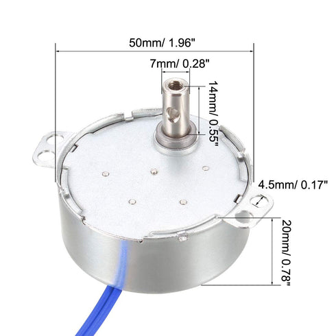 uxcell Electric Synchronous Synchron Motor - Turntable Motor 100-127 VAC 50-60Hz CCW/CW 4W 9-11RPM...