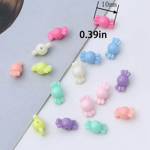 150pcs Opaque Acrylic Candy Beads Mixed Color,Charms for Jewelry Making,Making Cute DIY Jewelry Supplies,Bracelet Hanging Ornament,Loose Spacer fo...