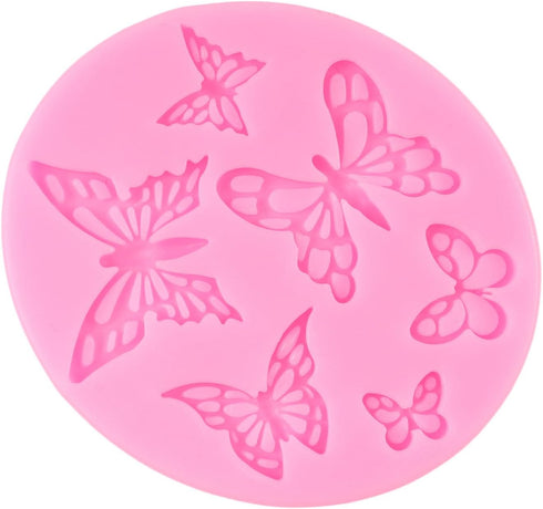 Butterfly Silicone Molds Mini Butterfly Fondant Cake Baking Mold For Chocolate Candy Cake Decoration Cupcake Topper Sugar Craft Polymer Clay Gum P...