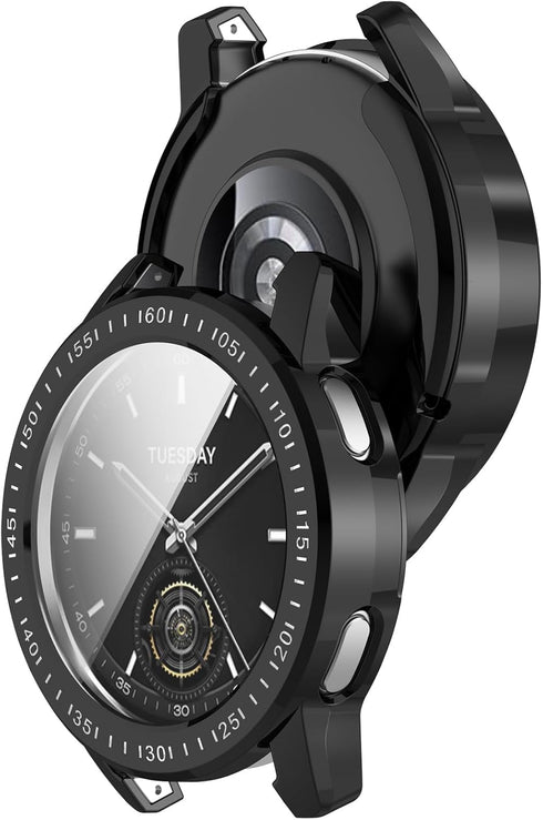 Compatible with Xiaomi Watch S3 TPU Protective Case Cover, Smartwatch Protective Case Cover Shell Soft and Durable Watch Accessories(Black)...