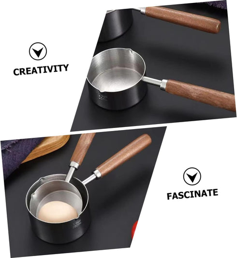 Small Pot with Oil Saucepan with Pour Spout Chocolate Melting Pot Small Stock Pot Mini Frying Pan Espresso Pot Small Soup Pot Samll Pot One-hand B...