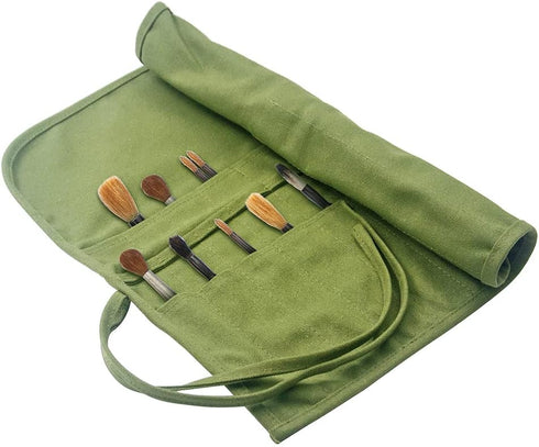 Paint Brush Holder, 22 Pocket Canvas Paint Brush Organizer Holder for Acrylic oil watercolor Gouache Artist Paint brush Roll canvas bag, paint bru...