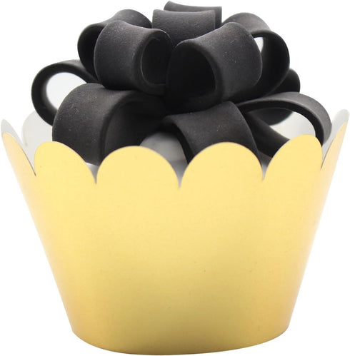KPOSIYA Set of 100 Artistic Bake Cake Cups Filigree Little Vine Lace Laser Cut Cupcake Wrapper Liner Baking Cup Muffin CaseTrays for Wedding Birth...