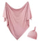 OWLOWLA Newborn Swaddle Set Stretch Wrap Swaddle Receiving Blanket for Baby Boy Girl(Blush-rm)...