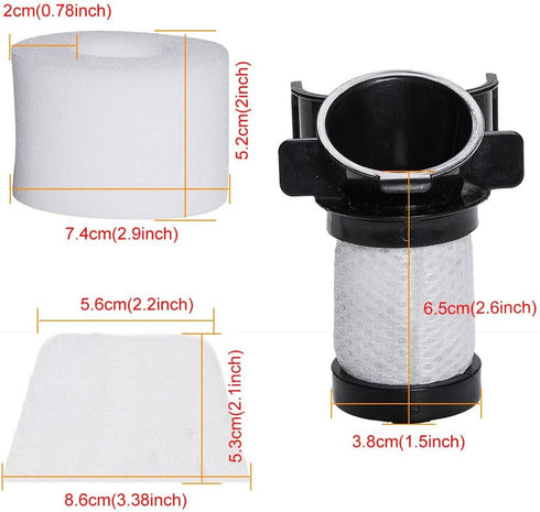 HIFROM 2 HEPA Filter & 3 Foam Felt Filter Compatible with Shark IONFlex DuoClean Vacuum IR100 IR101 IR70 IF100 IF150 IF160 IF170 IF180 IF251 IF200...