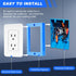 1/2" Receptacle Outlet Box Extender, 3pcs Single Gang Electrical Outlet Extender, Shallow Surface Box Extender, for Electrical Box and Electrical ...