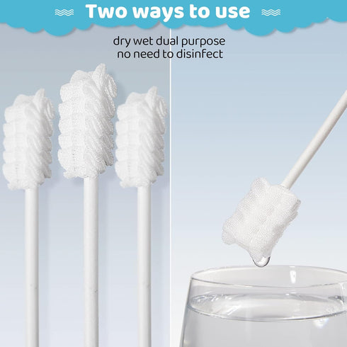 100 Pcs Baby Tongue Cleaner Toothbrush Baby Oral Cleaner with 3 Pieces Finger Toothbrush for Newborn Baby Mouth Cleaner Oral Cleaning Infant Clean...
