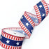 Hying 4th of July Ribbons for Crafting, 2.5" X 10 Yards Patriotic Wired Edge Ribbons American Stripes Stars Ribbons Blue Burlap Craft Ribbon Bows ...