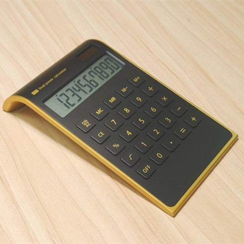 yescool Calculator, Slim Elegant Design, Office/home electronics, Dual Powered Desktop Calculator, Solar power, 10 Digits, Tilted LCD Display, Inc...