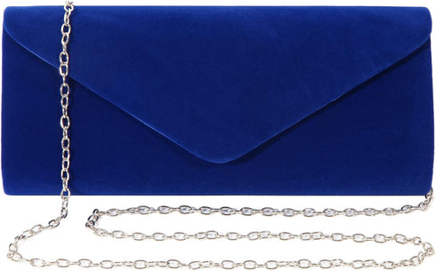 Clutch Purses Evening Bag for Women Party Prom Black-Tie Events Velvet Handbag Shoulder Cross Body Bag With Detachable Chain...