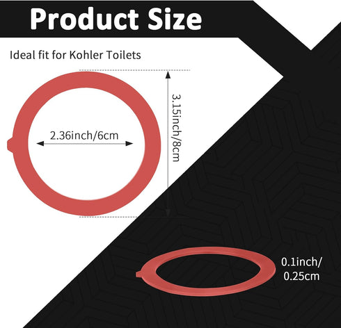Flush Valve Seal for Kohler, Canister Flush Valve Toilet Tank Gasket Replacement Parts Compatible Kohler K-GP1059291 K-4436, Upgraded Silicone Mat...