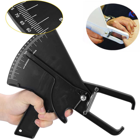 Body Caliper, 0-80MM Body Fat Measure Skinfold Caliper, Weight Loss Measuring Tester, Skinfold Fat Caliper for Fitness 2 Colors(black)...