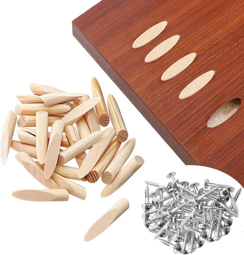 Solid Wood Pocket Hole Plugs and Pocket Hole Screws for Pocket Hole Jig Woodworking Tool ?50 Pack?...